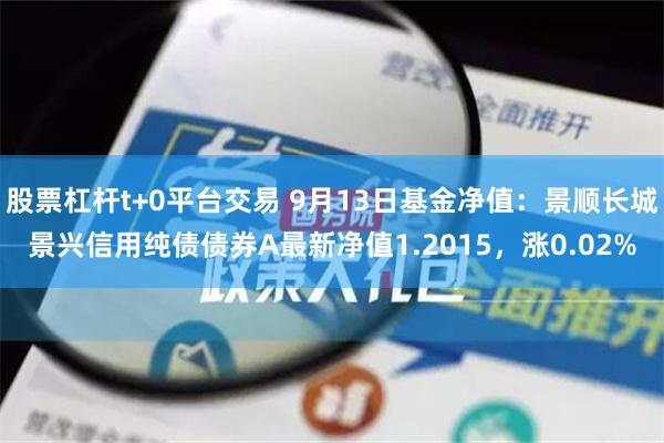 股票杠杆t+0平台交易 9月13日基金净值：景顺长城景兴信用纯债债券A最新净值1.2015，涨0.02%