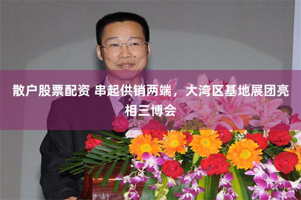 散户股票配资 串起供销两端，大湾区基地展团亮相三博会