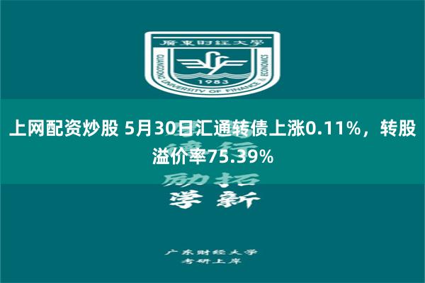 上网配资炒股 5月30日汇通转债上涨0.11%，转股溢价率75.39%