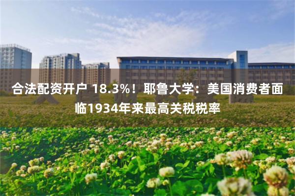 合法配资开户 18.3%！耶鲁大学：美国消费者面临1934年来最高关税税率