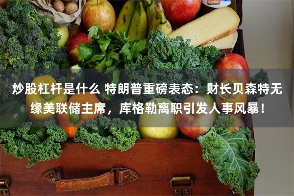 炒股杠杆是什么 特朗普重磅表态：财长贝森特无缘美联储主席，库格勒离职引发人事风暴！