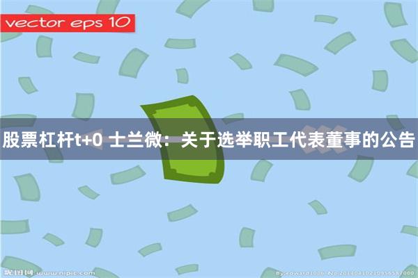 股票杠杆t+0 士兰微：关于选举职工代表董事的公告