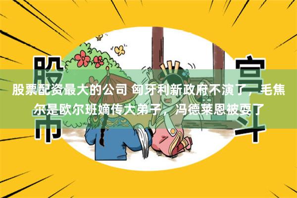 股票配资最大的公司 匈牙利新政府不演了，毛焦尔是欧尔班嫡传大弟子，冯德莱恩被耍了