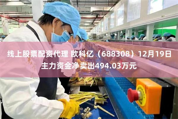 线上股票配资代理 欧科亿(688308)12月19日主力资金净卖出494.03万元