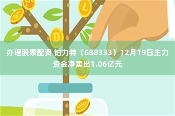 办理股票配资 铂力特(688333)12月19日主力资金净卖出1.06亿元