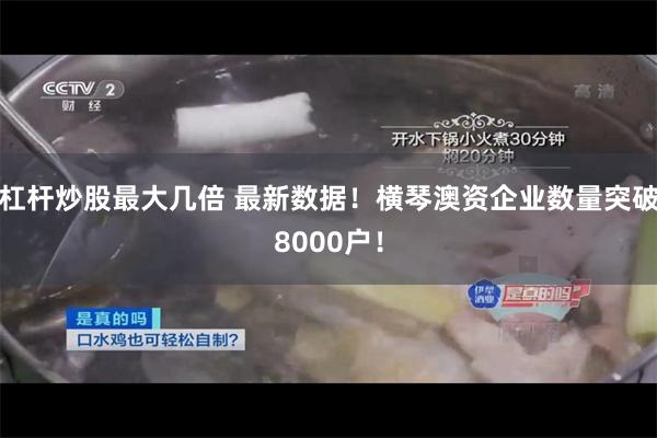 杠杆炒股最大几倍 最新数据！横琴澳资企业数量突破8000户！