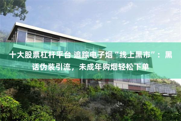 十大股票杠杆平台 追踪电子烟“线上黑市”：黑话伪装引流，未成年购烟轻松下单
