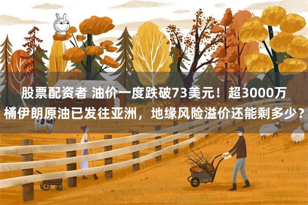 股票配资者 油价一度跌破73美元!超3000万桶伊朗原油已发往亚洲,地缘风险溢价还能剩多少?