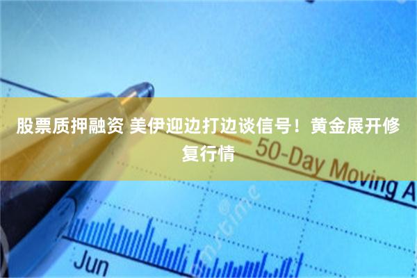 股票质押融资 美伊迎边打边谈信号!黄金展开修复行情