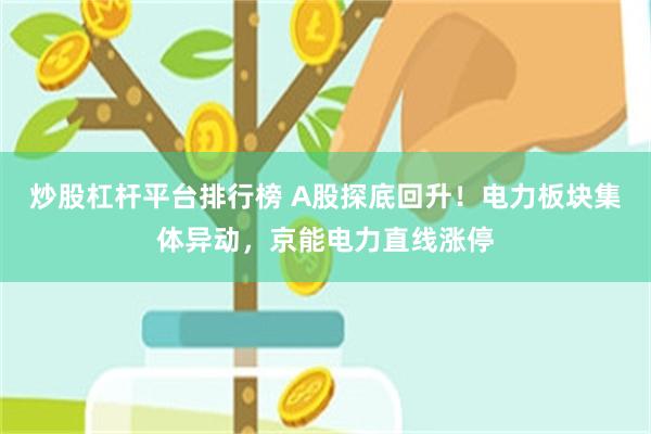 炒股杠杆平台排行榜 A股探底回升！电力板块集体异动，京能电力直线涨停