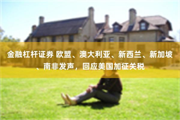 金融杠杆证券 欧盟、澳大利亚、新西兰、新加坡、南非发声,回应美国加征关税