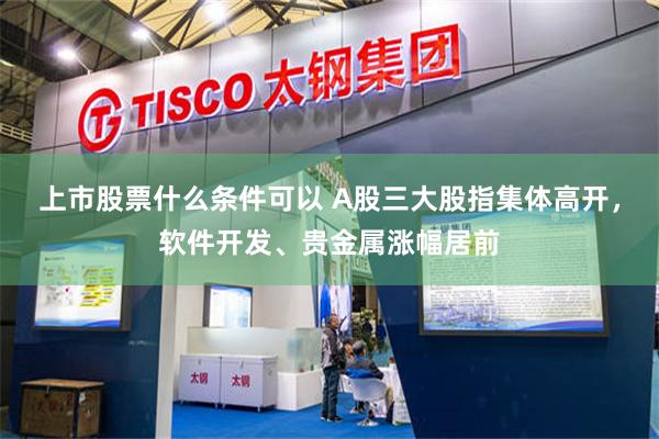 上市股票什么条件可以 A股三大股指集体高开,软件开发、贵金属涨幅居前