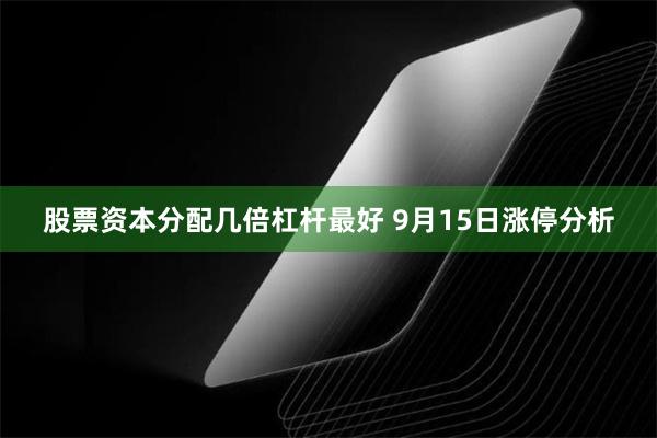 股票资本分配几倍杠杆最好 9月15日涨停分析