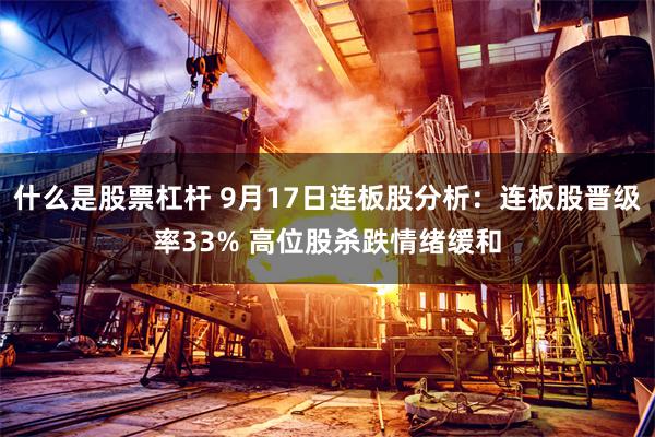 什么是股票杠杆 9月17日连板股分析：连板股晋级率33% 高位股杀跌情绪缓和