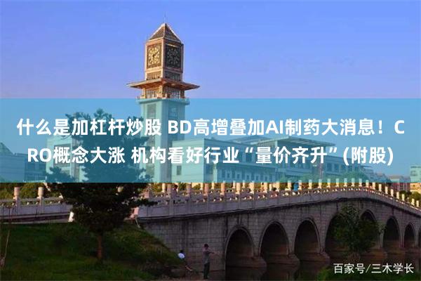 什么是加杠杆炒股 BD高增叠加AI制药大消息！CRO概念大涨 机构看好行业“量价齐升”(附股)