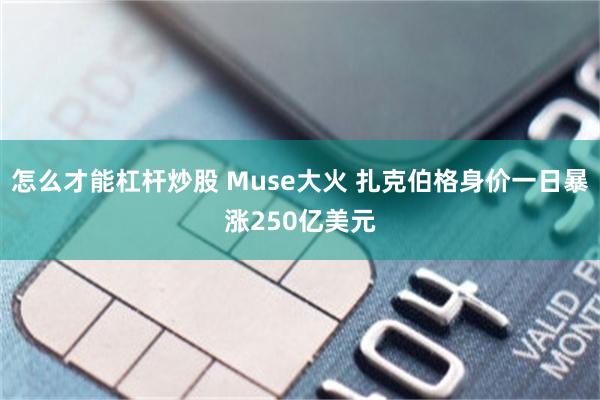 怎么才能杠杆炒股 Muse大火 扎克伯格身价一日暴涨250亿美元